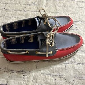 SPERRY TOP-SIDER 2 EYELETS MULTI COLORED CANVAS BOAT SHOES WOMEN’S SIZE 12